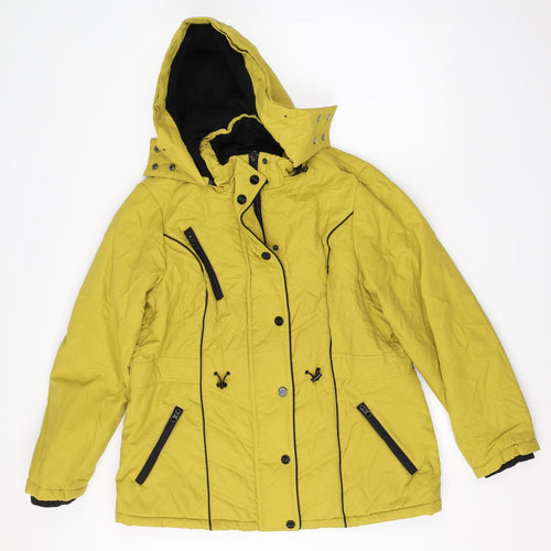 Per Una Womens Yellow   Rain Coat Coat Size L