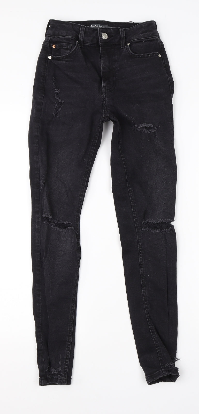 Denim Co Womens Black  Cotton Skinny Jeans Size 4 L25 in Regular