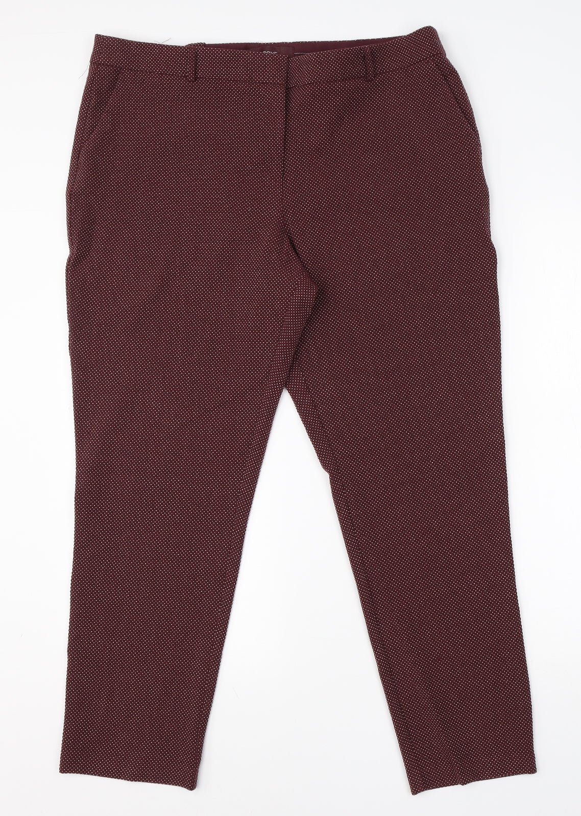 NEXT Womens Red  Viscose Dress Pants Trousers Size 16 L25 in Regular