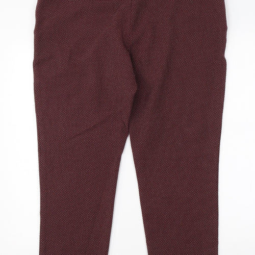 NEXT Womens Red  Viscose Dress Pants Trousers Size 16 L25 in Regular