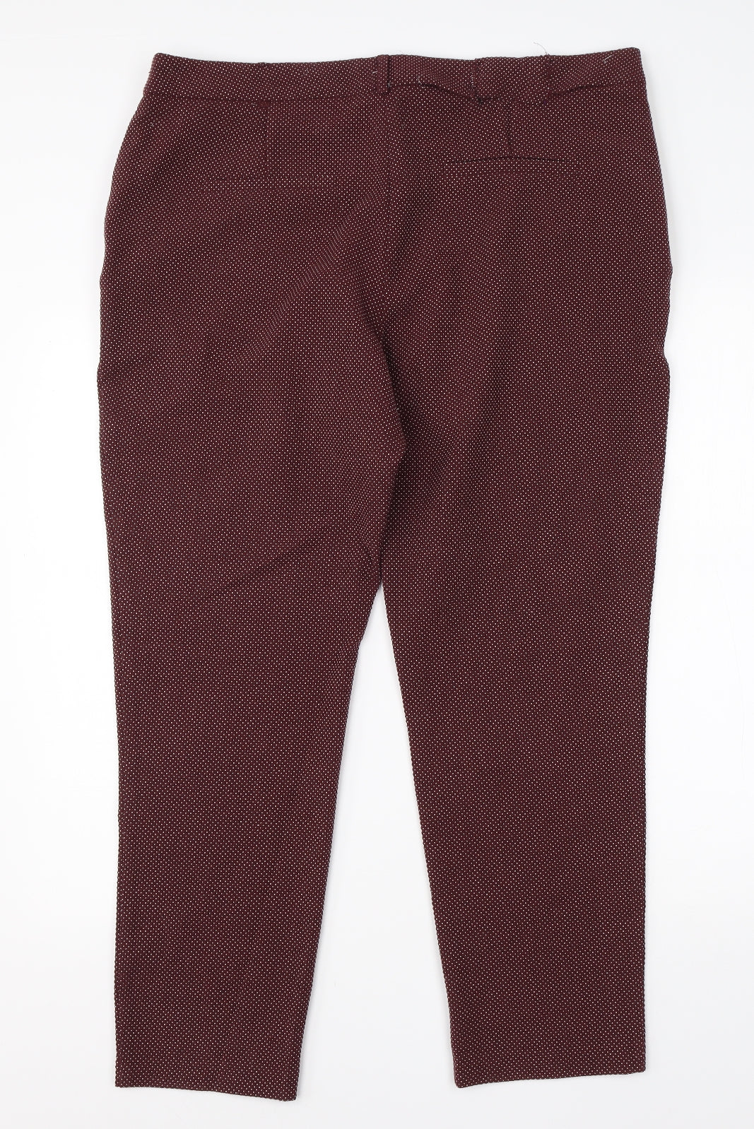 NEXT Womens Red  Viscose Dress Pants Trousers Size 16 L25 in Regular