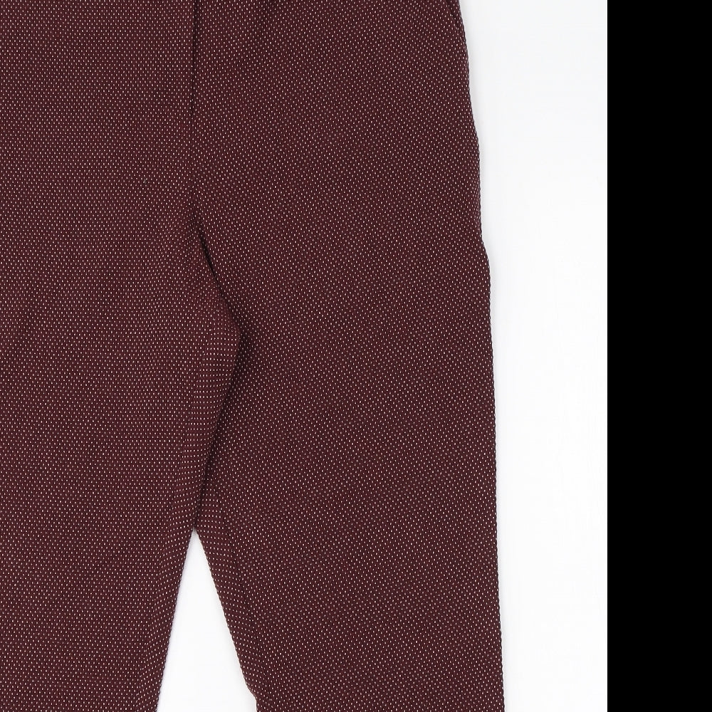 NEXT Womens Red  Viscose Dress Pants Trousers Size 16 L25 in Regular