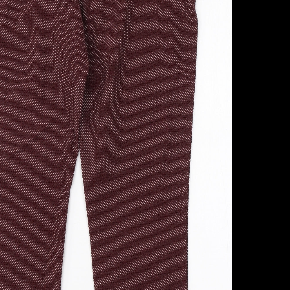 NEXT Womens Red  Viscose Dress Pants Trousers Size 16 L25 in Regular