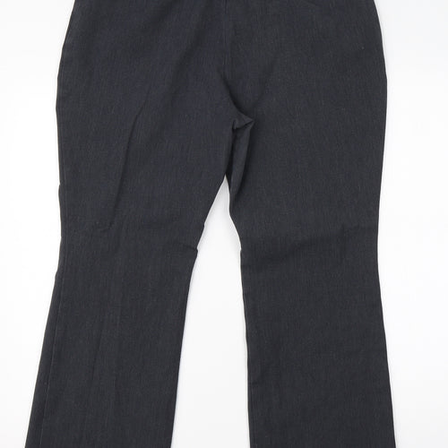 m&s Womens Grey  Camel Dress Pants Trousers Size 18 L25 in Regular
