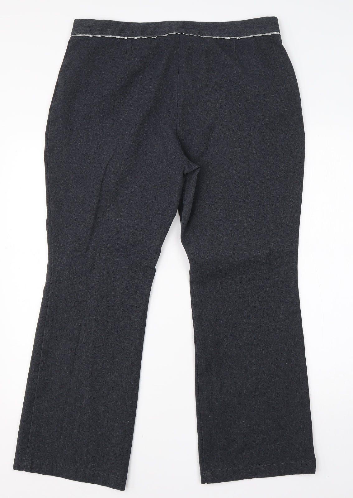 m&s Womens Grey  Camel Dress Pants Trousers Size 18 L25 in Regular