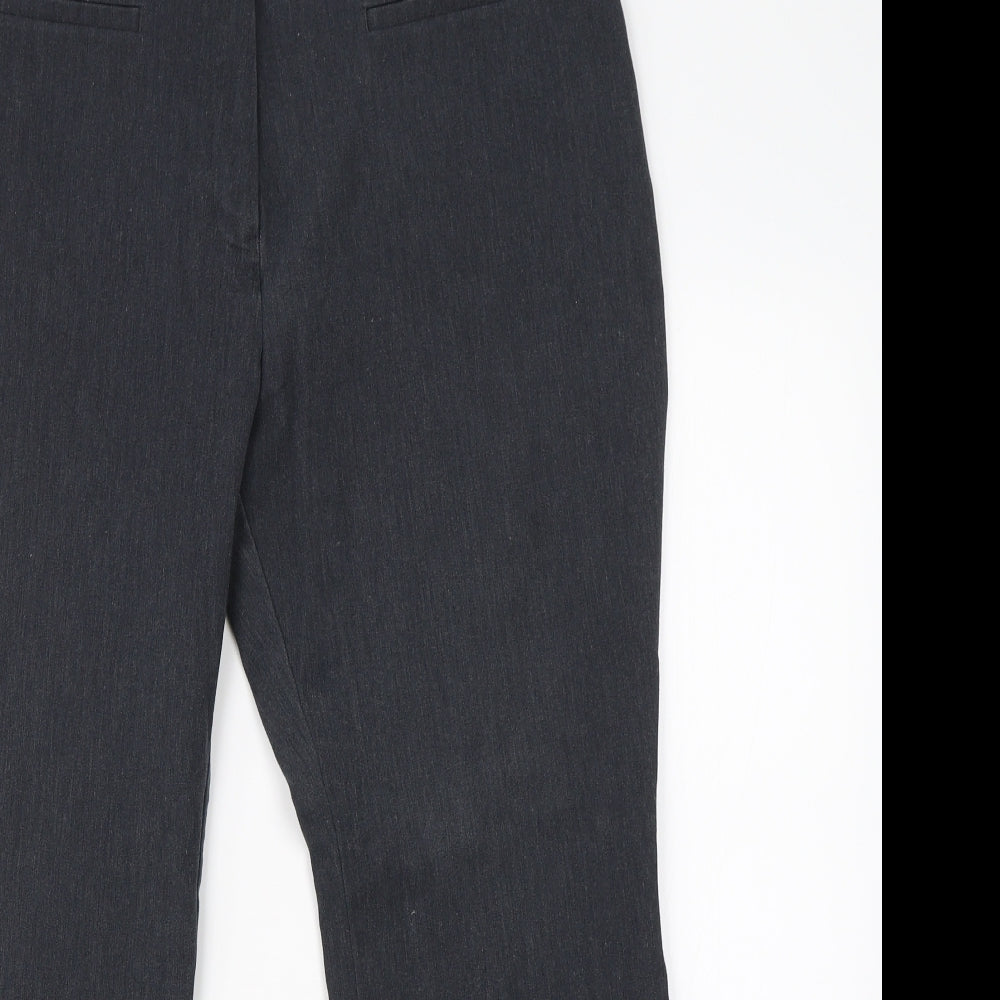m&s Womens Grey  Camel Dress Pants Trousers Size 18 L25 in Regular