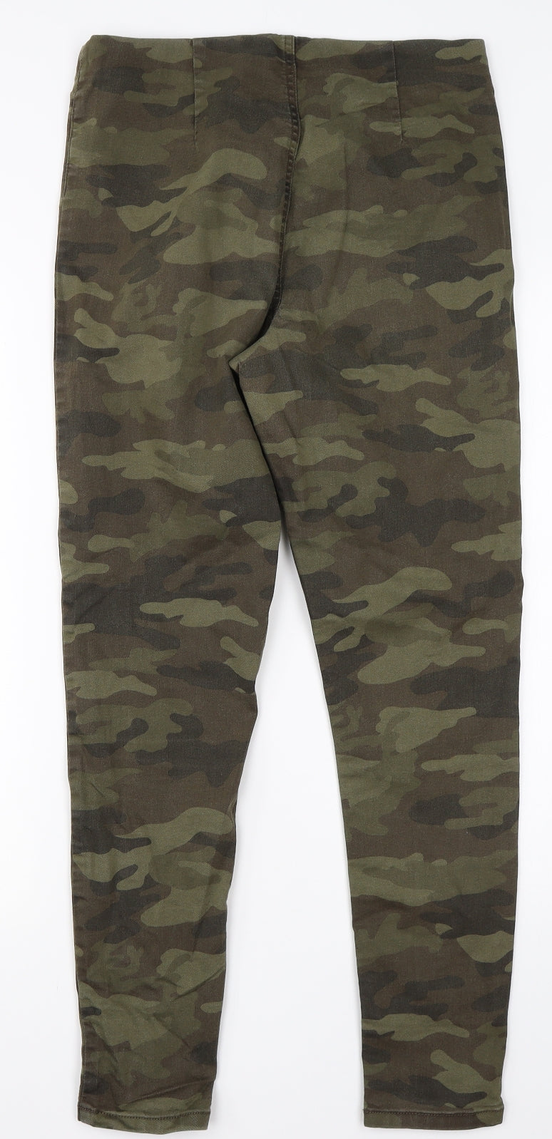 F&F Womens Green Camouflage Cotton Jegging Jeans Size 12 L26 in Regular
