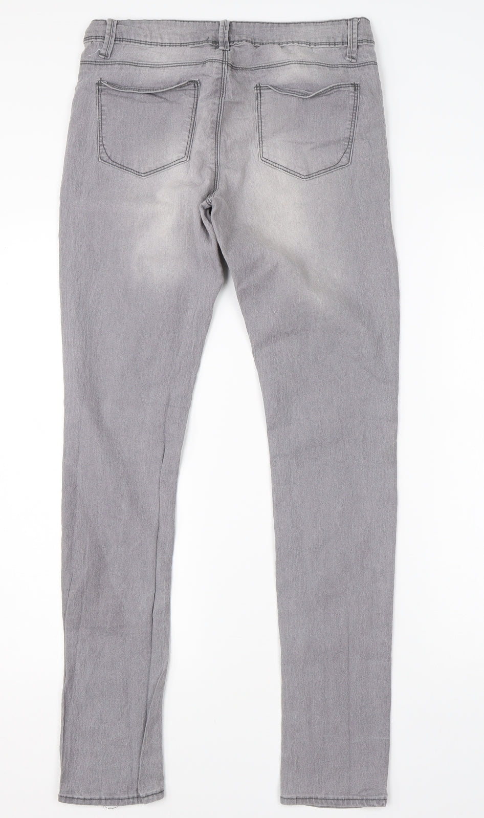 Denim Co Womens Grey  Cotton Skinny Jeans Size 12 L28 in Regular