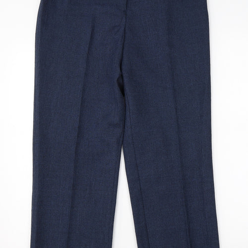 Wardrobe Womens Blue  Polyester Dress Pants Trousers Size 14 L28 in Regular