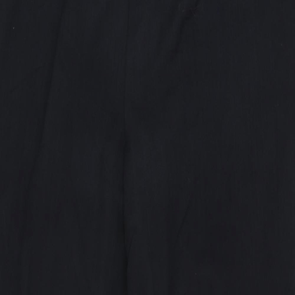 M&S Womens Black  Viscose Dress Pants Trousers Size 20 L28 in Regular