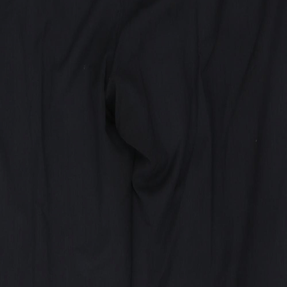 M&S Womens Black  Viscose Dress Pants Trousers Size 20 L28 in Regular