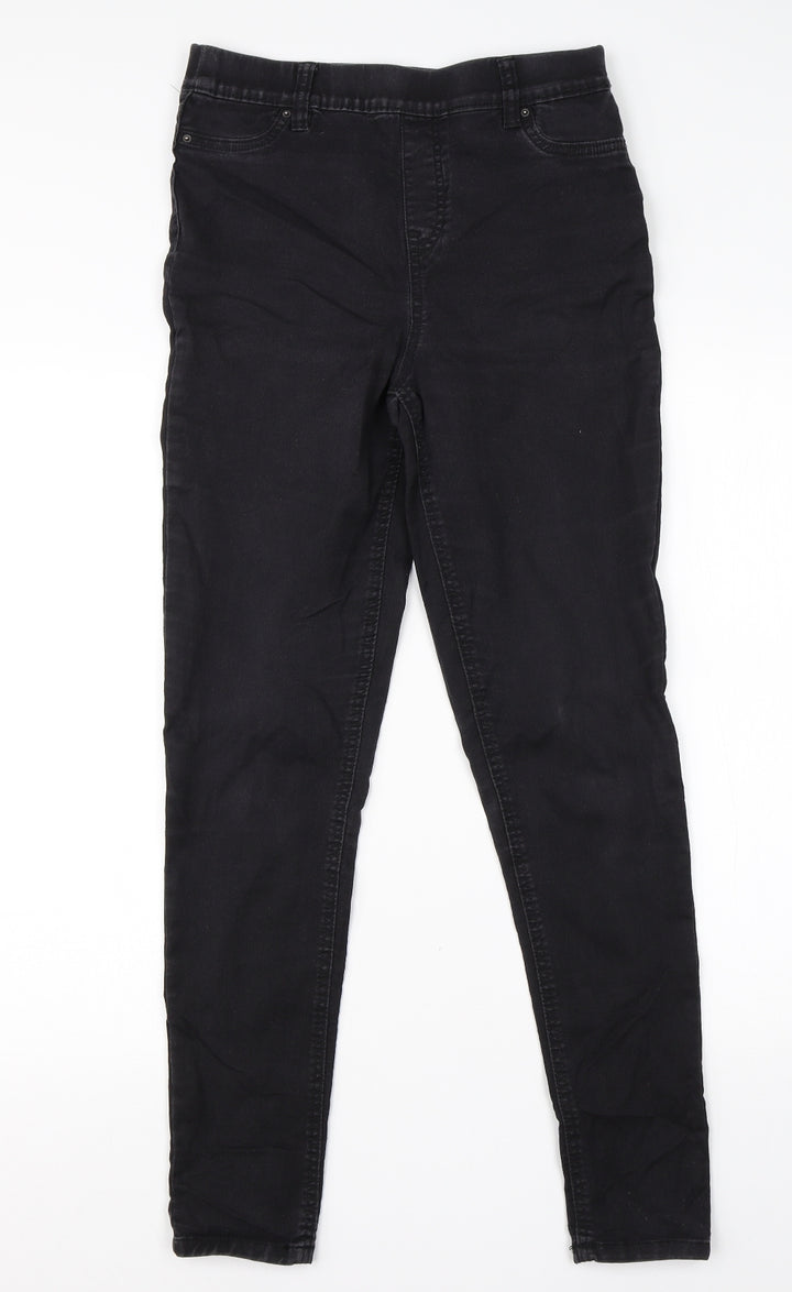F&F Womens Black Cotton Skinny Jeans Size 10 L28 in Regular