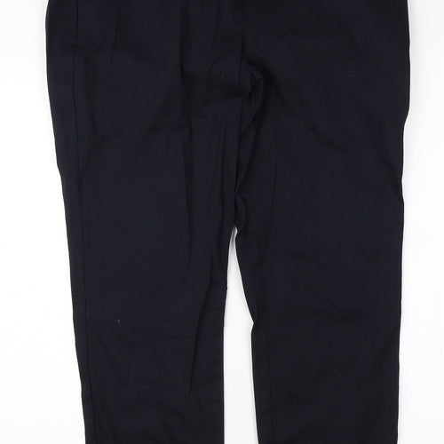 Wallis Womens Blue  Cotton Dress Pants Trousers Size 14 L27 in Regular