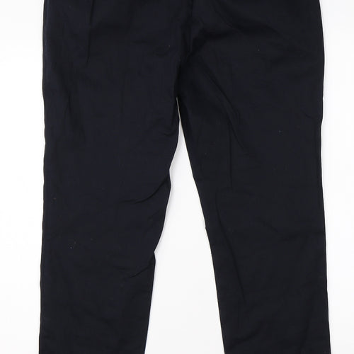 Wallis Womens Blue  Cotton Dress Pants Trousers Size 14 L27 in Regular