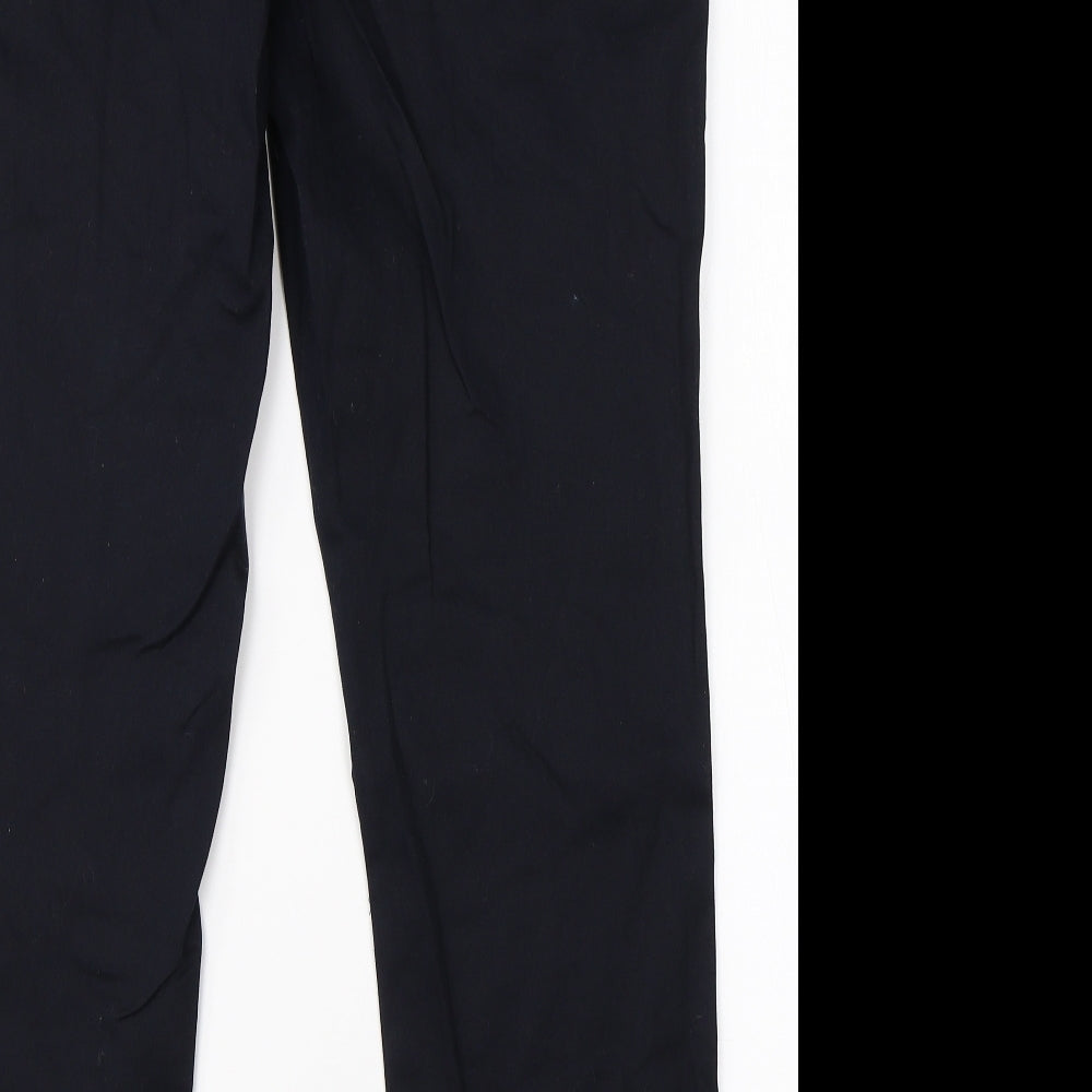 Wallis Womens Blue  Cotton Dress Pants Trousers Size 14 L27 in Regular