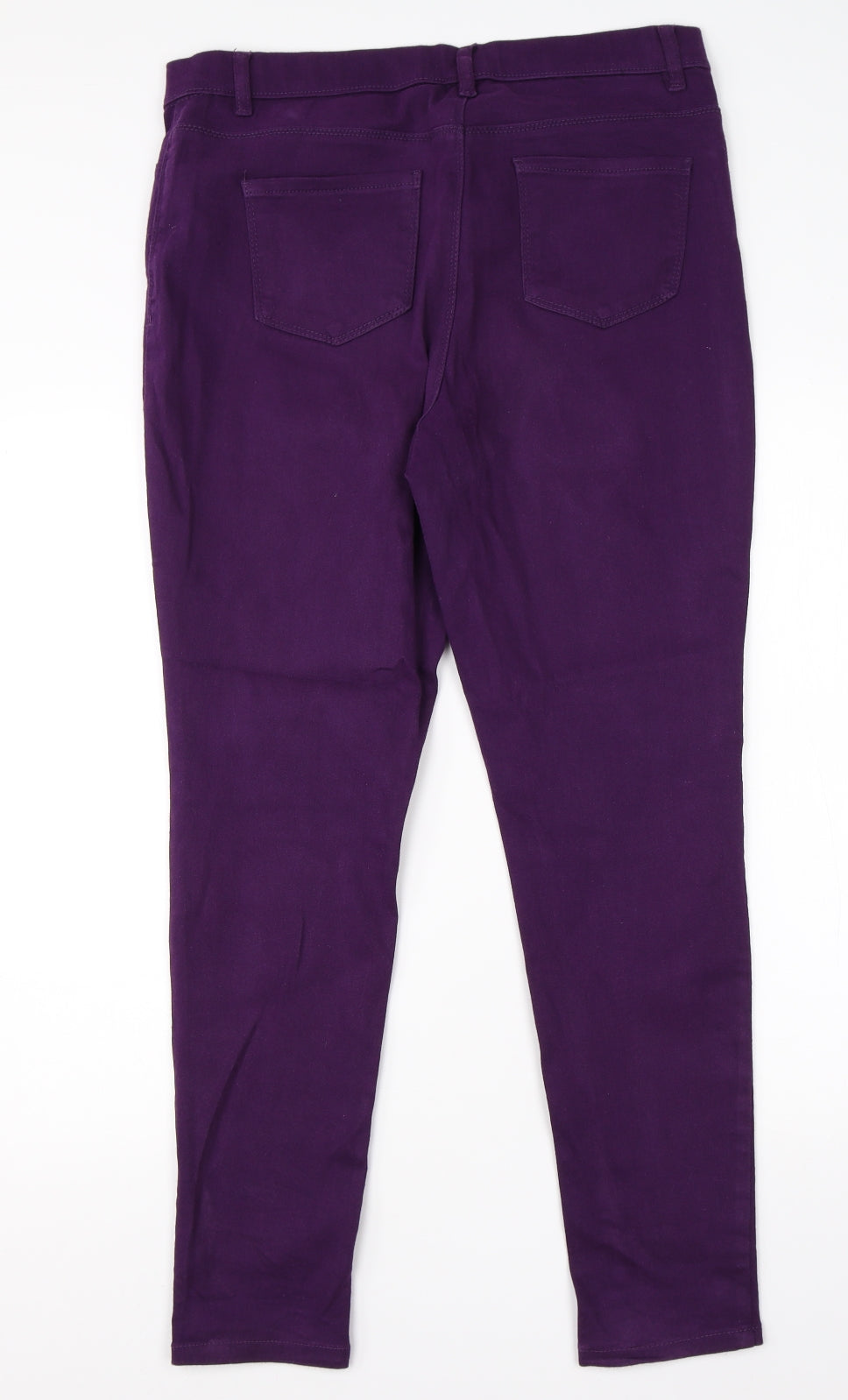 Pep & Co Womens Purple  Cotton Jegging Jeans Size 14 L26 in Regular