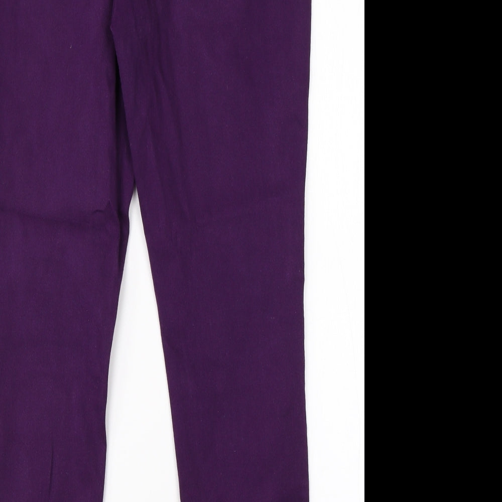 Pep & Co Womens Purple  Cotton Jegging Jeans Size 14 L26 in Regular