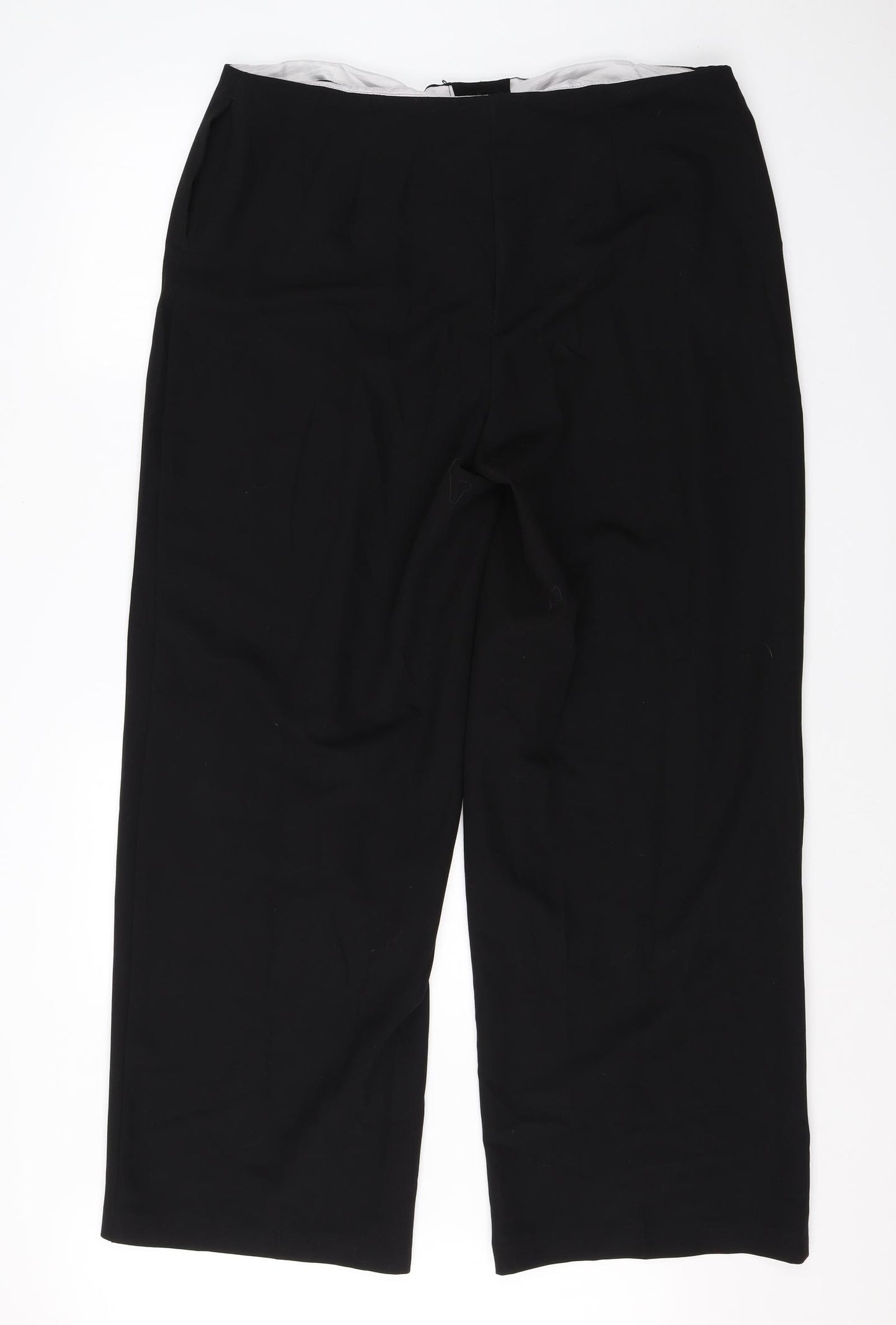 NEXT Womens Black  Viscose Dress Pants Trousers Size 16 L26 in Regular