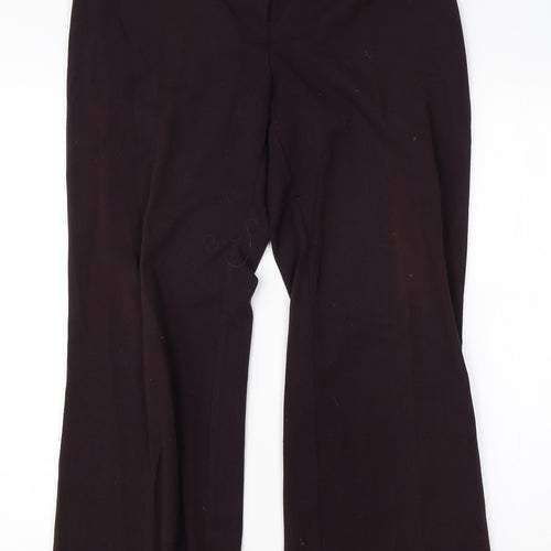 M&Co Womens Purple  Viscose Dress Pants Trousers Size 12 L26 in Regular