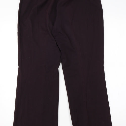 M&Co Womens Purple  Viscose Dress Pants Trousers Size 12 L26 in Regular