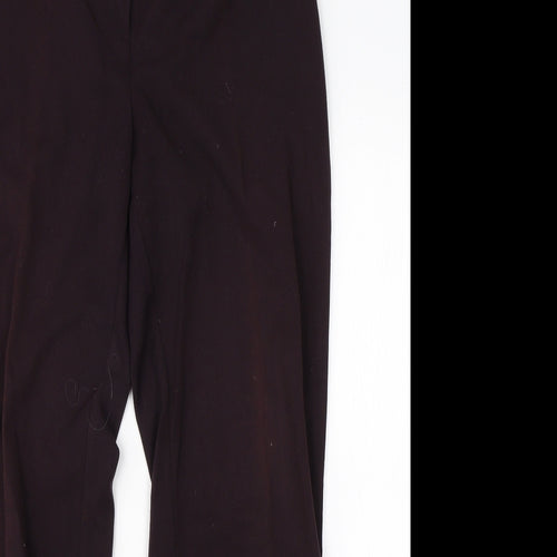 M&Co Womens Purple  Viscose Dress Pants Trousers Size 12 L26 in Regular