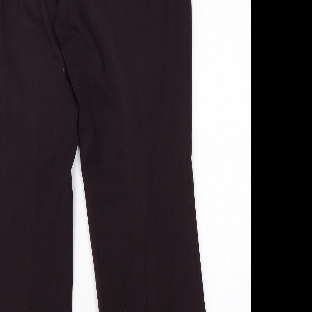 M&Co Womens Purple  Viscose Dress Pants Trousers Size 12 L26 in Regular