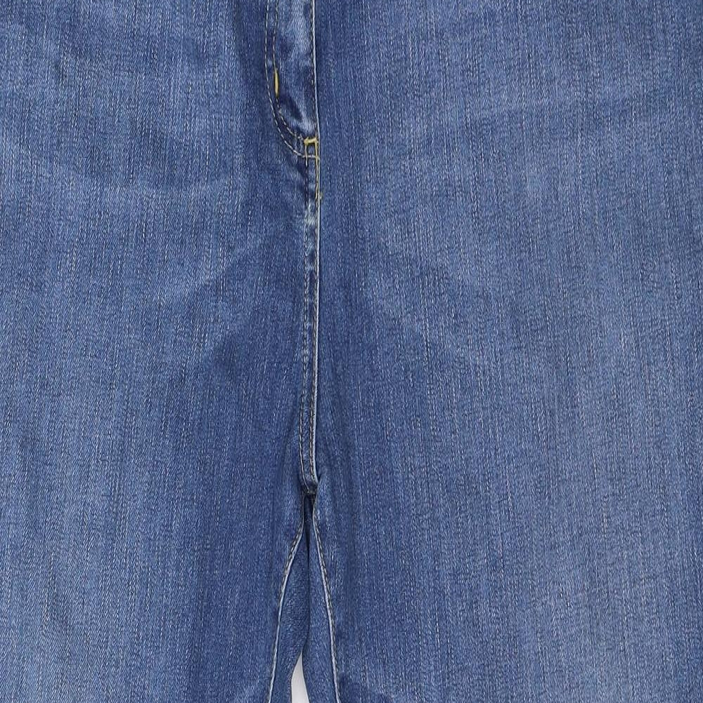 Per Una Womens Black  Cotton Straight Jeans Size 18 L28 in Regular