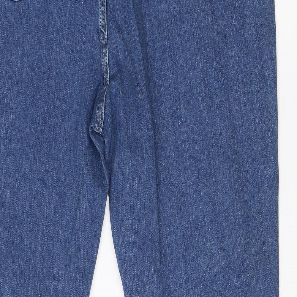 Per Una Womens Black  Cotton Straight Jeans Size 18 L28 in Regular