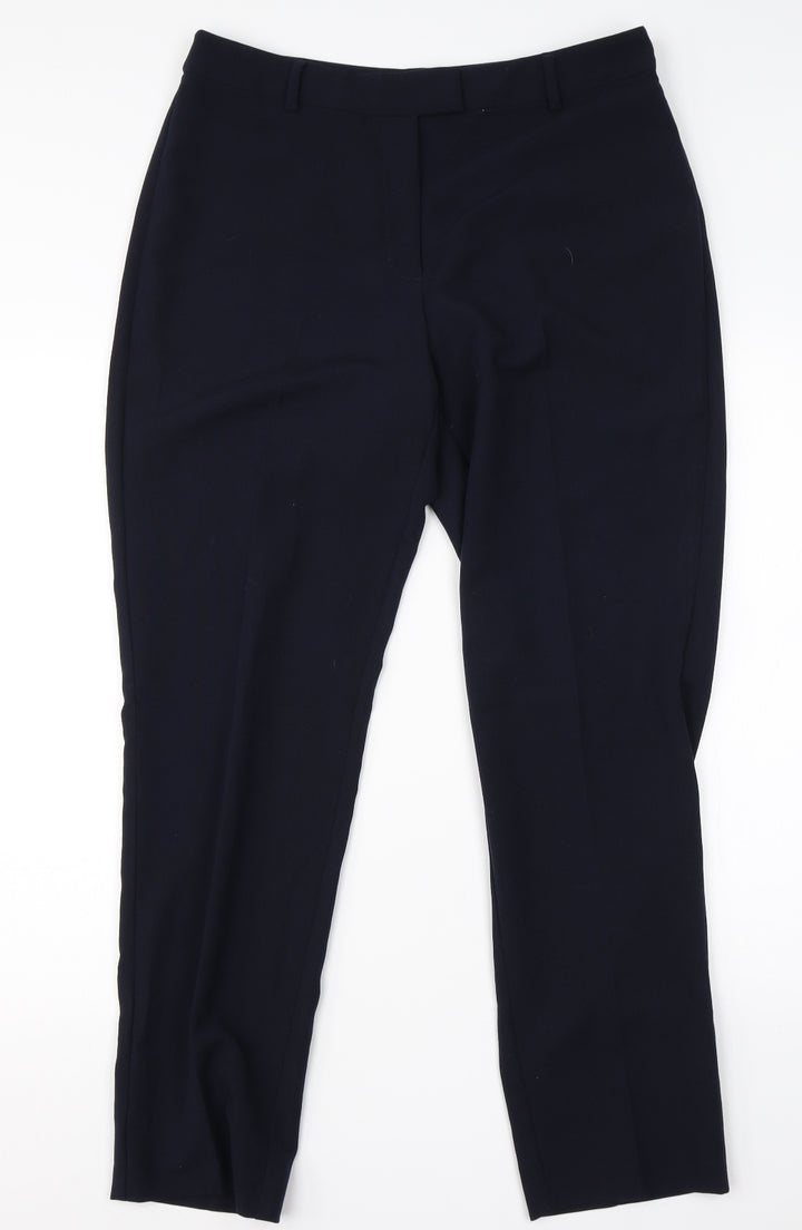 Debenhams Womens Black  Viscose Dress Pants Trousers Size 14 L26 in Regular