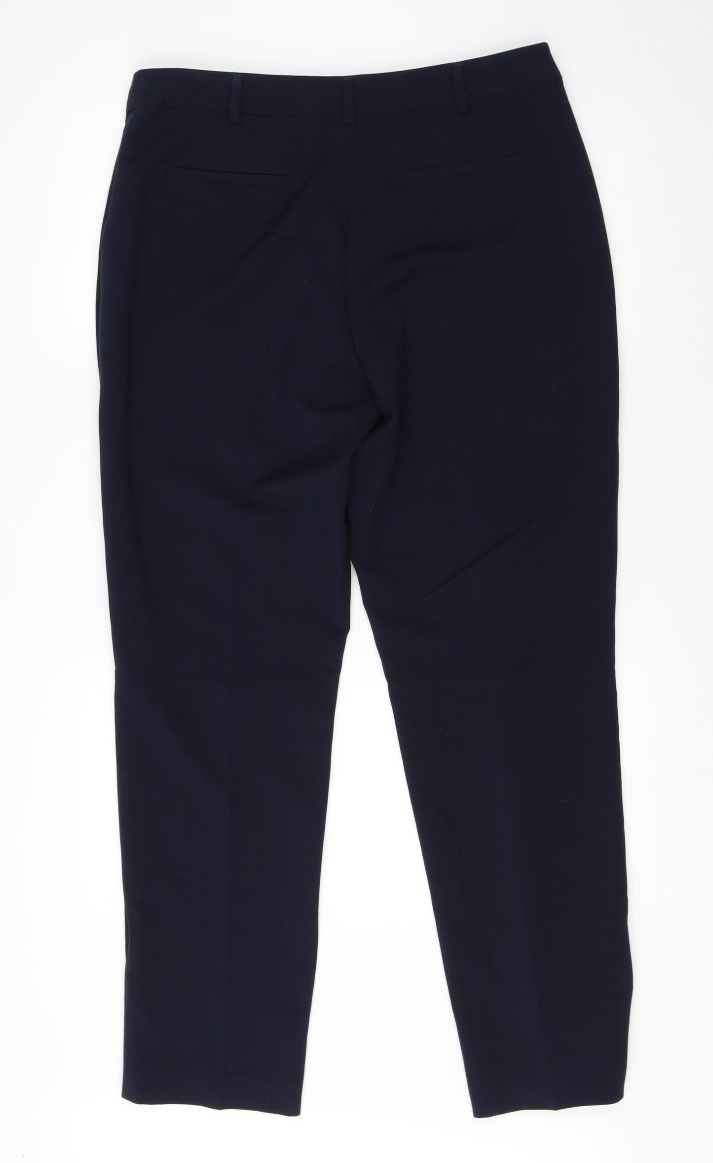 Debenhams Womens Black  Viscose Dress Pants Trousers Size 14 L26 in Regular