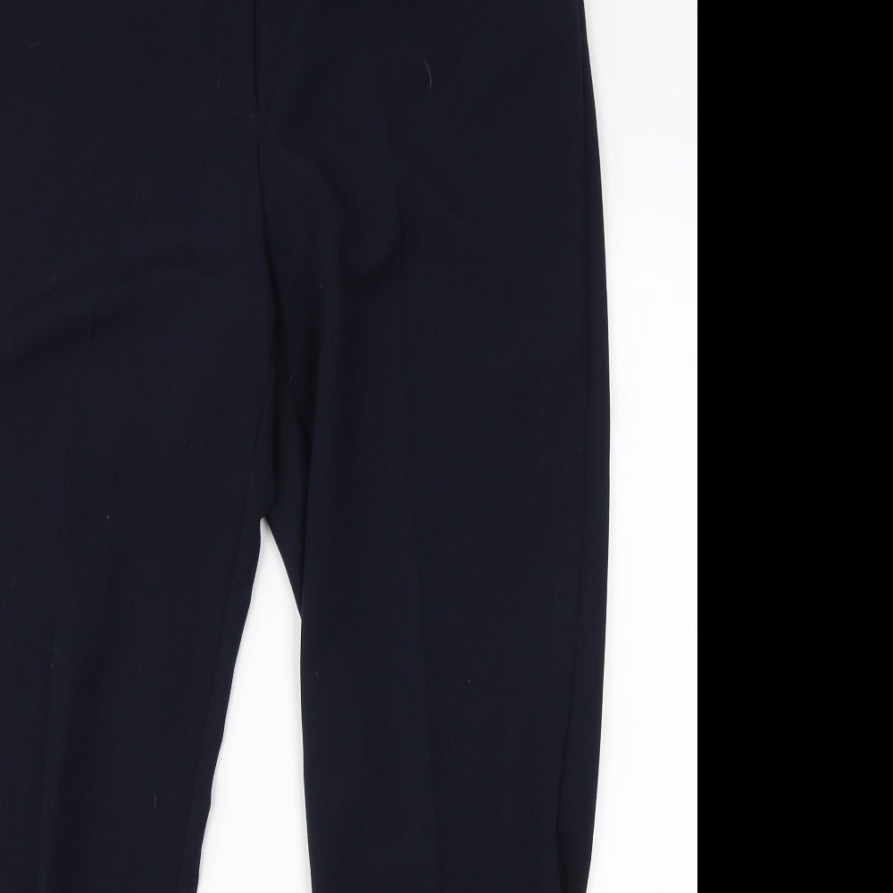 Debenhams Womens Black  Viscose Dress Pants Trousers Size 14 L26 in Regular