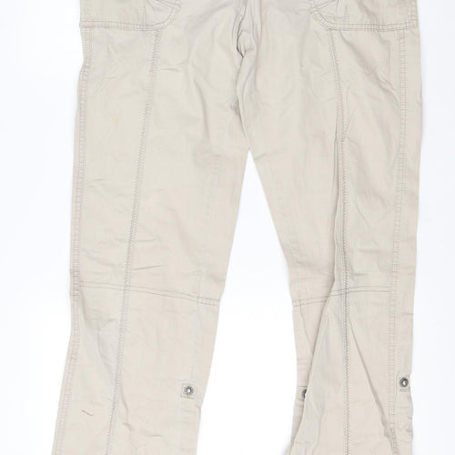 s.Oliver Womens Beige  Cotton Dress Pants Trousers Size 32 in L30 in Regular
