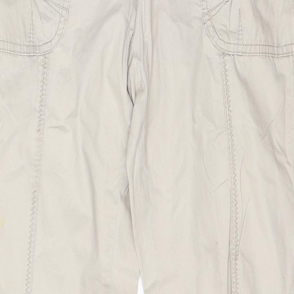 s.Oliver Womens Beige  Cotton Dress Pants Trousers Size 32 in L30 in Regular