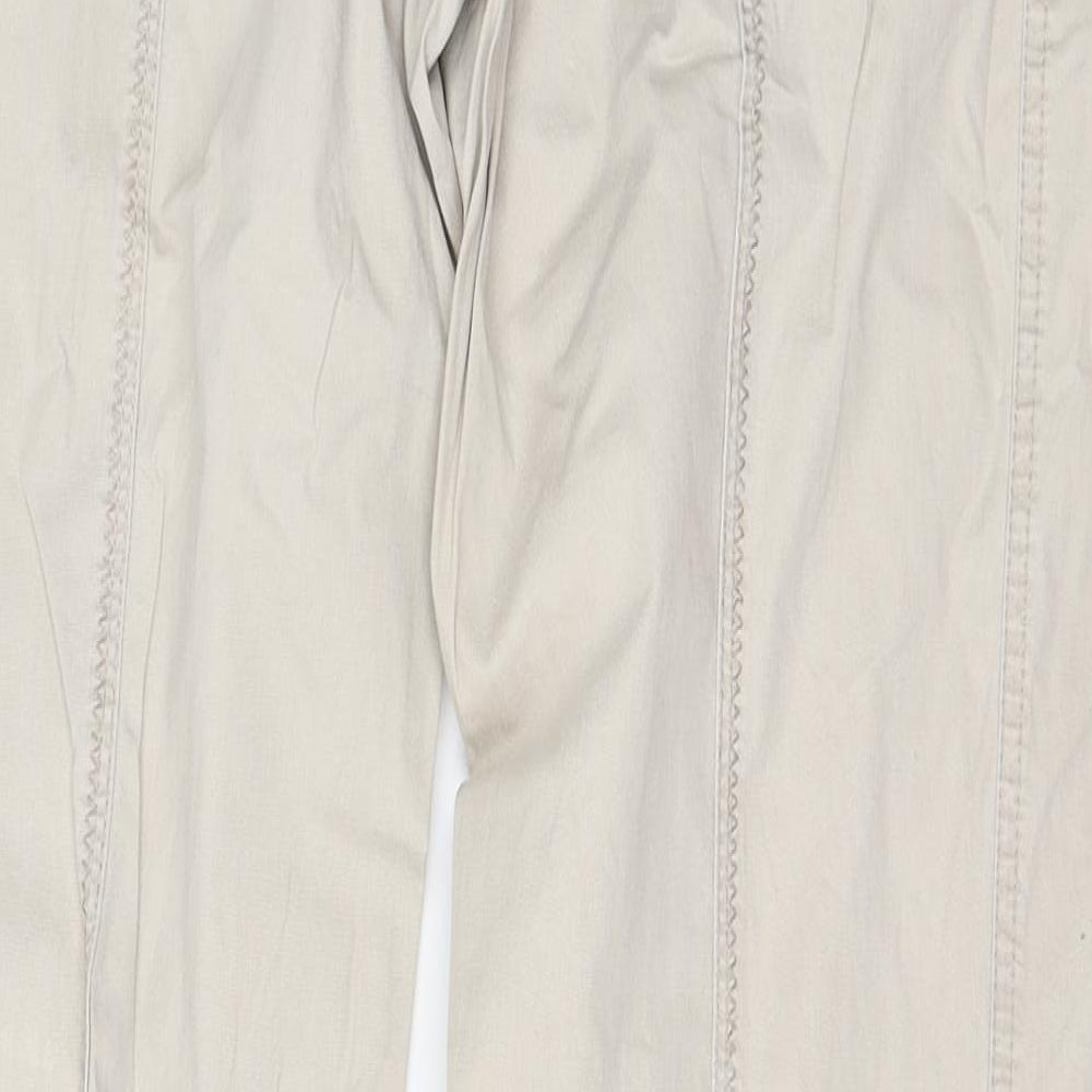 s.Oliver Womens Beige  Cotton Dress Pants Trousers Size 32 in L30 in Regular