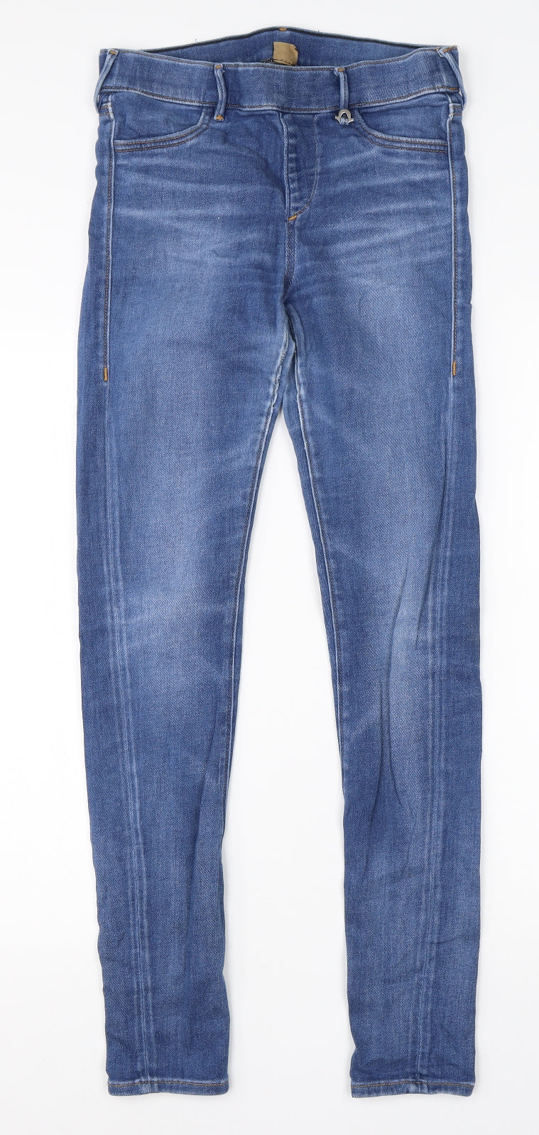 Preworn Womens Blue  Cotton Skinny Jeans Size XS L29 in Regular