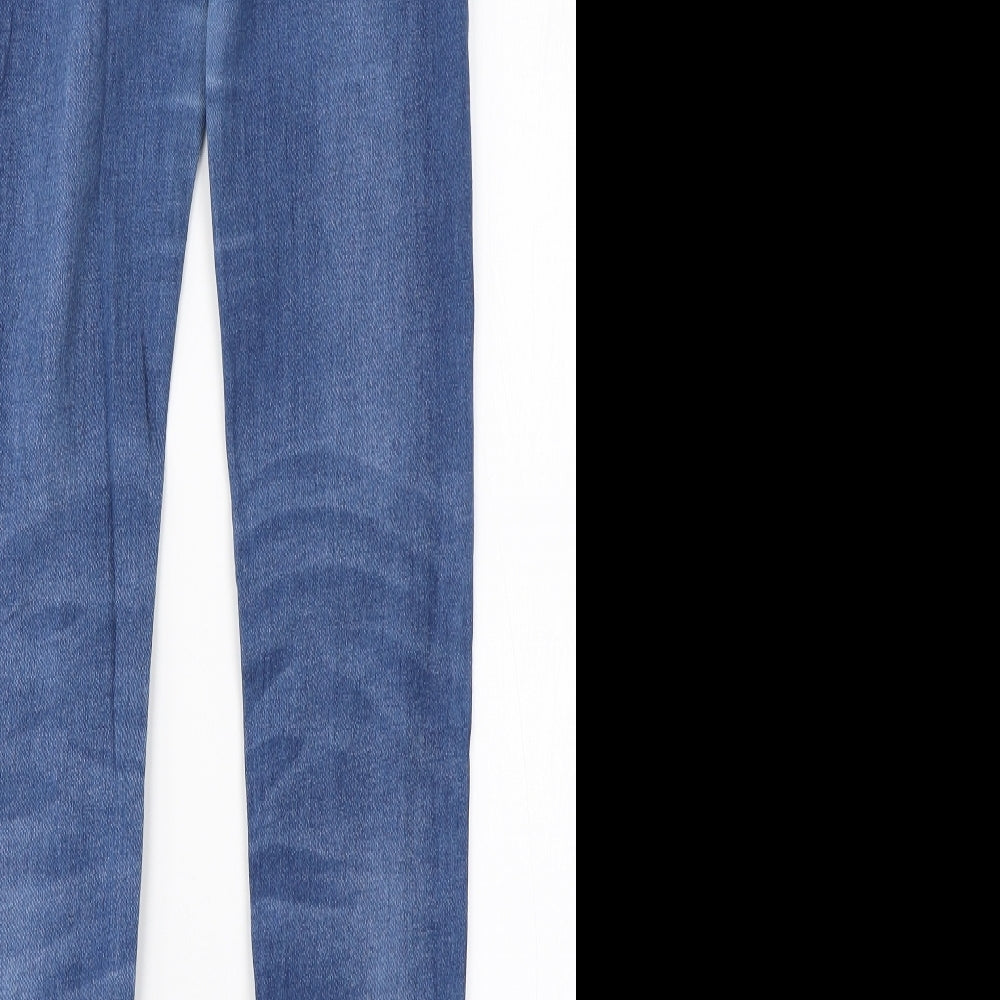 Preworn Womens Blue  Cotton Skinny Jeans Size XS L29 in Regular