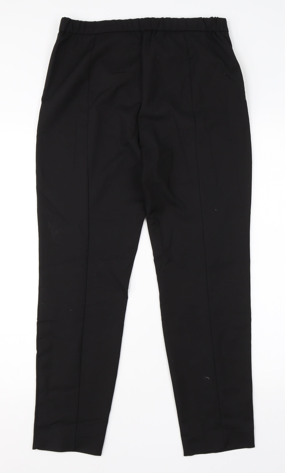 Mango Womens Black  Cotton Dress Pants Trousers Size 14 L26 in Regular