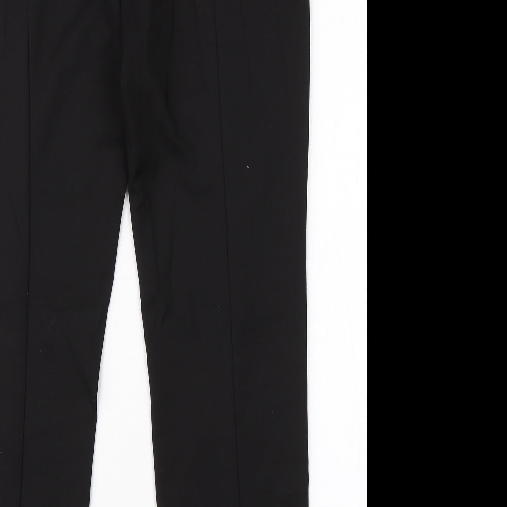 Mango Womens Black  Cotton Dress Pants Trousers Size 14 L26 in Regular