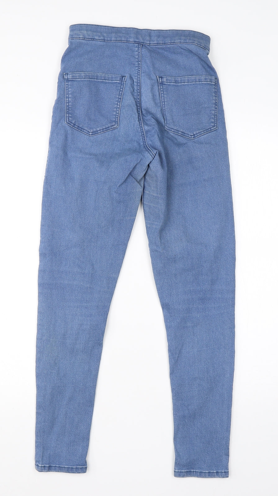 Topshop Womens Blue  Cotton Skinny Jeans Size 28 in L26 in Regular