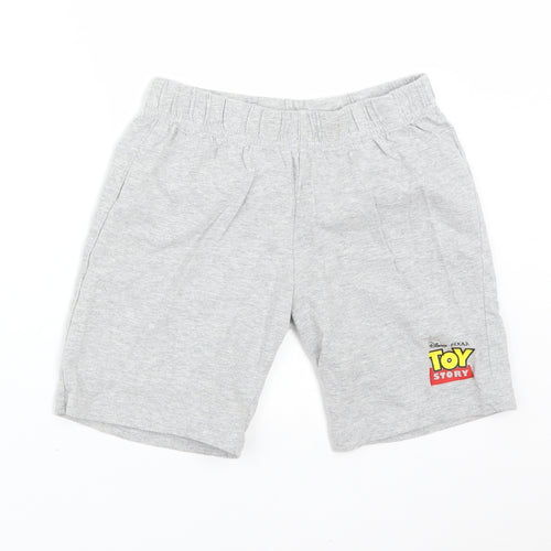 TOY STORY Boys Grey Solid Cotton  Sleep Shorts Size 6-7 Years   - TOY STORY