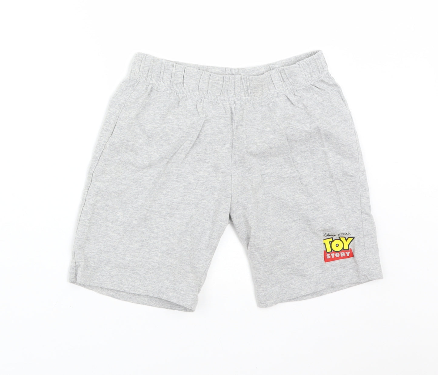 TOY STORY Boys Grey Solid Cotton  Sleep Shorts Size 6-7 Years   - TOY STORY