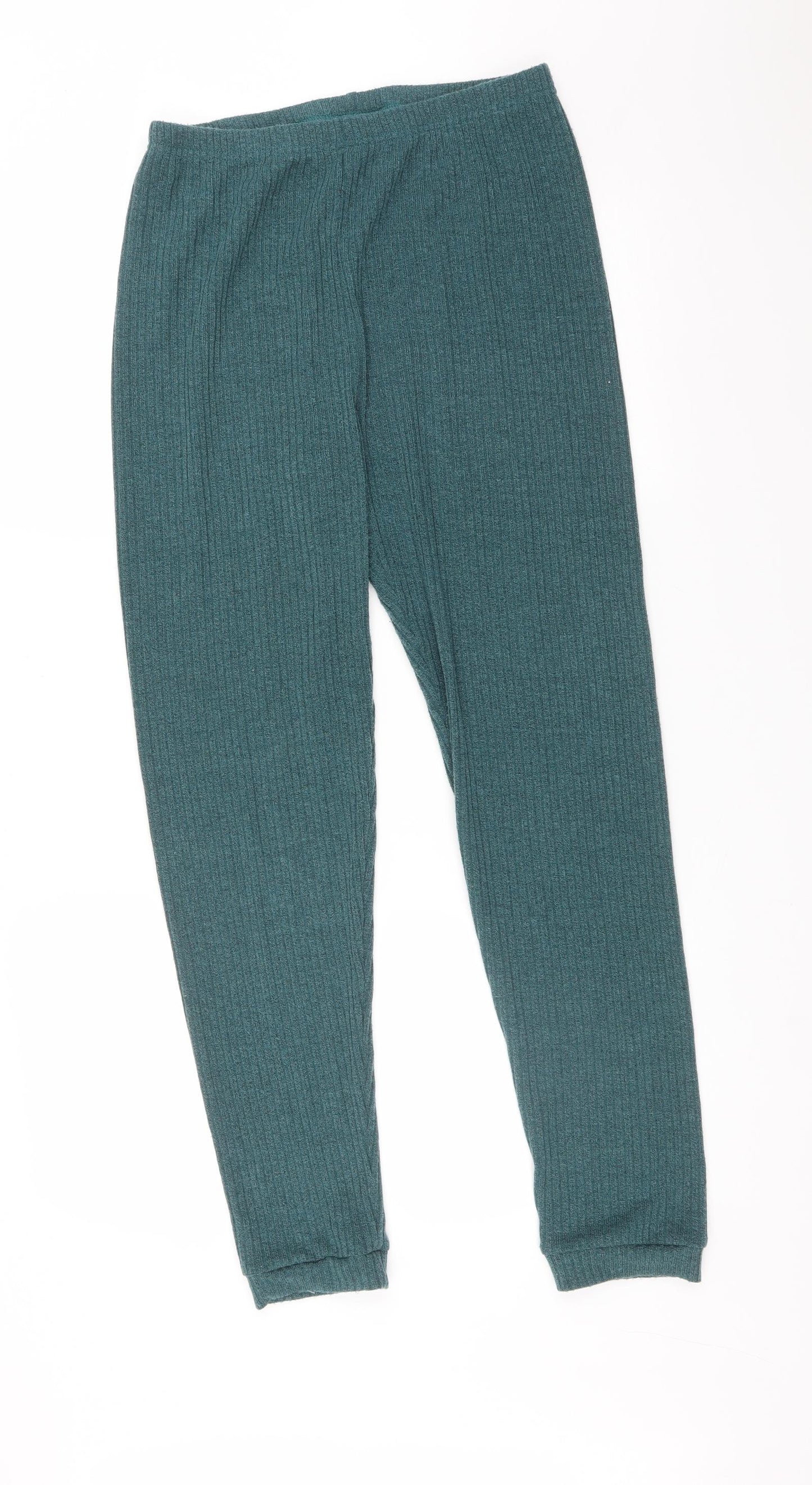 Preworn Womens Grey Striped Polyester Jogger Trousers Size L L30 in Regular