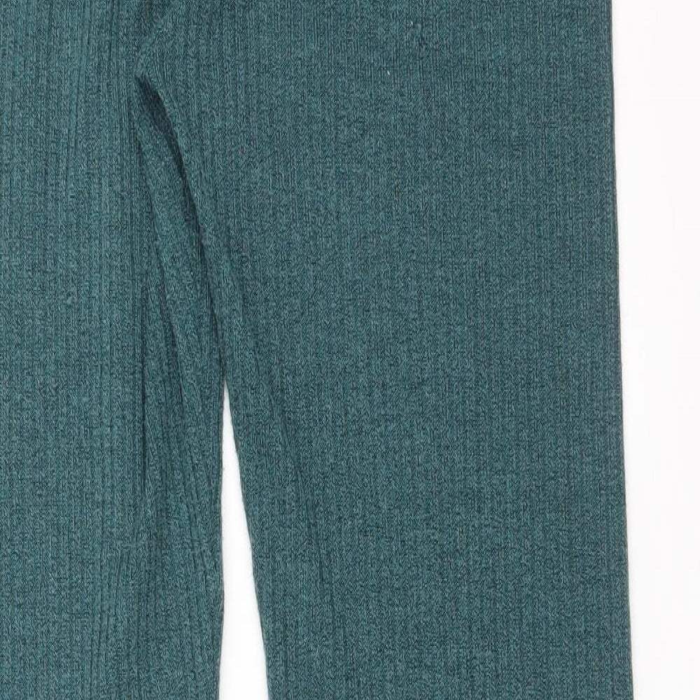Preworn Womens Grey Striped Polyester Jogger Trousers Size L L30 in Regular