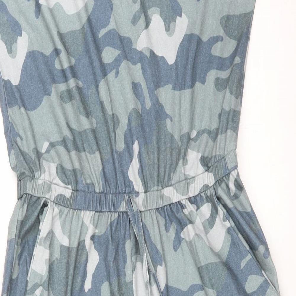 SheIn Womens Multicoloured Camouflage Polyester Jumpsuit One-Piece Size L