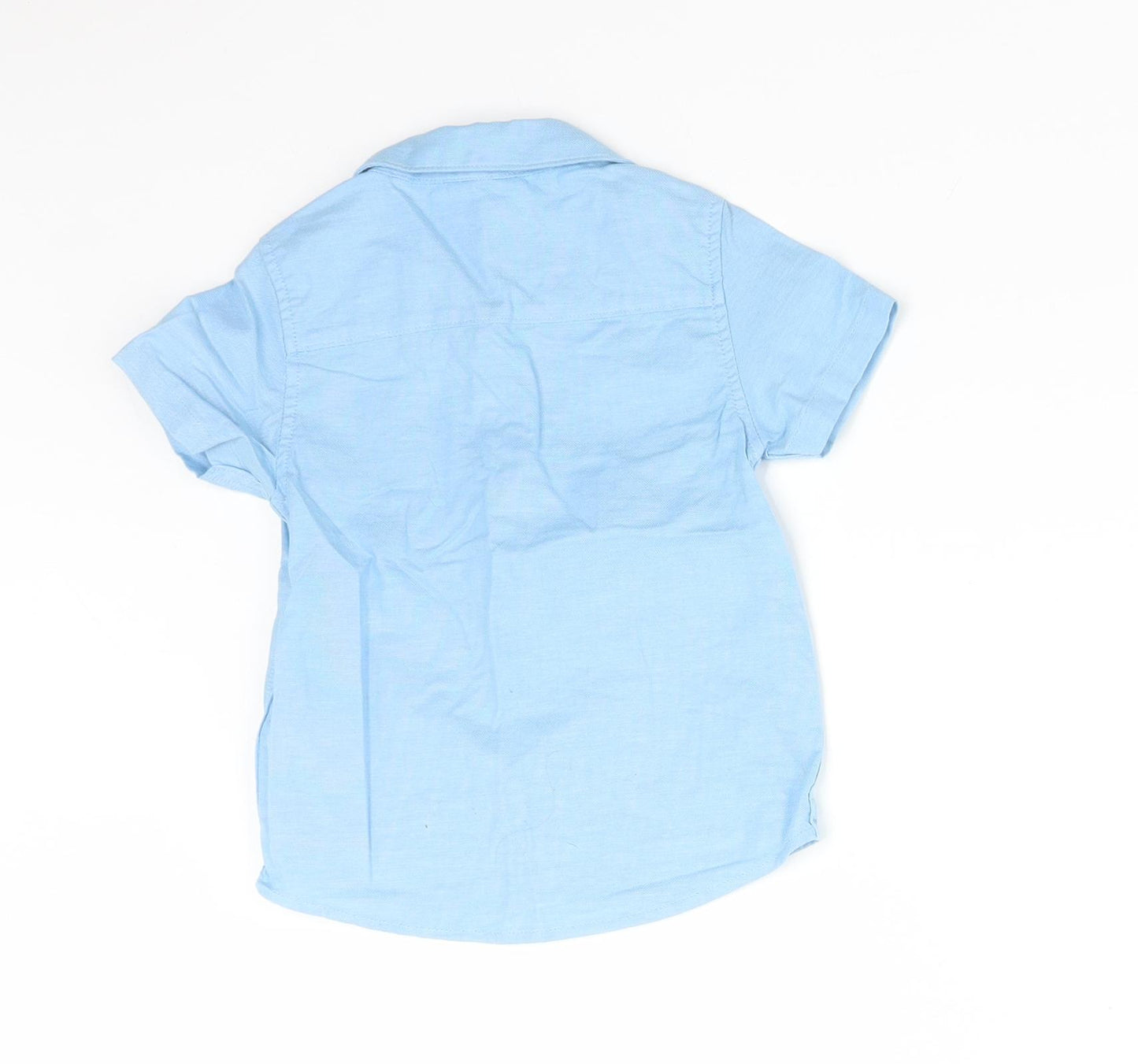 NEXT Boys Blue  Cotton Basic Button-Up Size 12-18 Months Collared