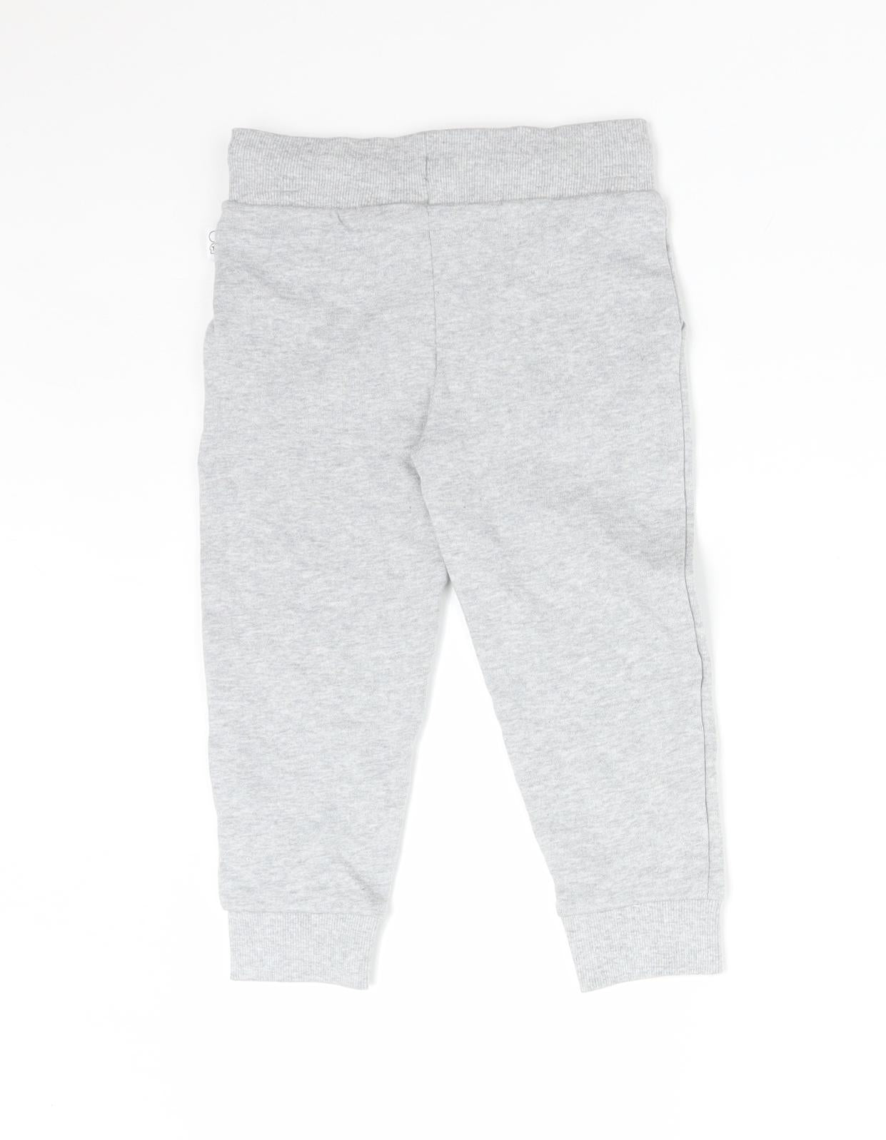 Mothercare Boys Grey  Cotton Jogger Trousers Size 18-24 Months