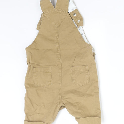 Jasper Conran Boys Brown  Cotton Dungaree One-Piece Size 12-18 Months