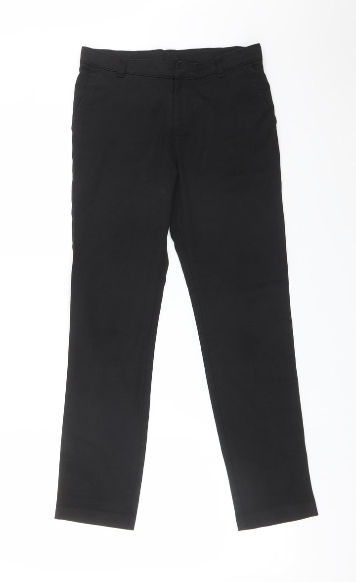 George Boys Black  Polyester Dress Pants Trousers Size 11-12 Years  Regular
