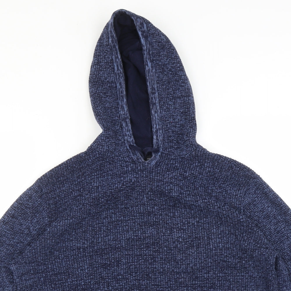NEXT Mens Blue  Cotton Pullover Hoodie Size L