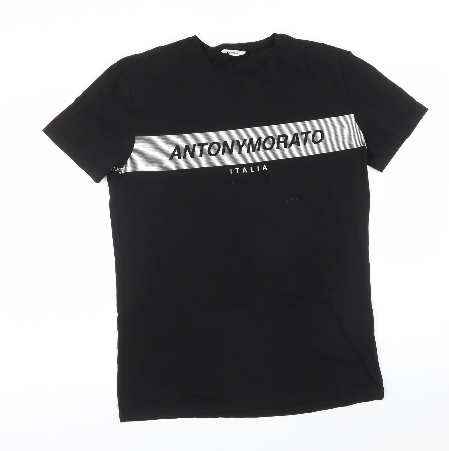 Antony Morato Mens Black  Cotton  T-Shirt Size XL Round Neck  - ANTONYMORATO ITALIA